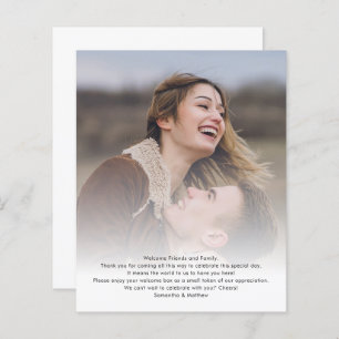 Photo Destination Wedding Itinerary Program Card