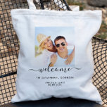 Photo Destination Wedding Weekend Welcome Bag, Tote Bag<br><div class="desc">Welcome guests to your wedding with this pretty minimalist photo tote bag.</div>
