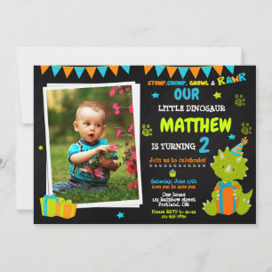 Photo Dinosaur birthday invitation - Dino party