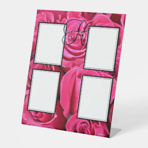 Photo Display - HAMbyWG - Pink Roses Pedestal Sign