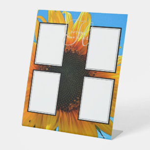 Photo Display - HAMbyWG - Yellow Sunflower Pedestal Sign