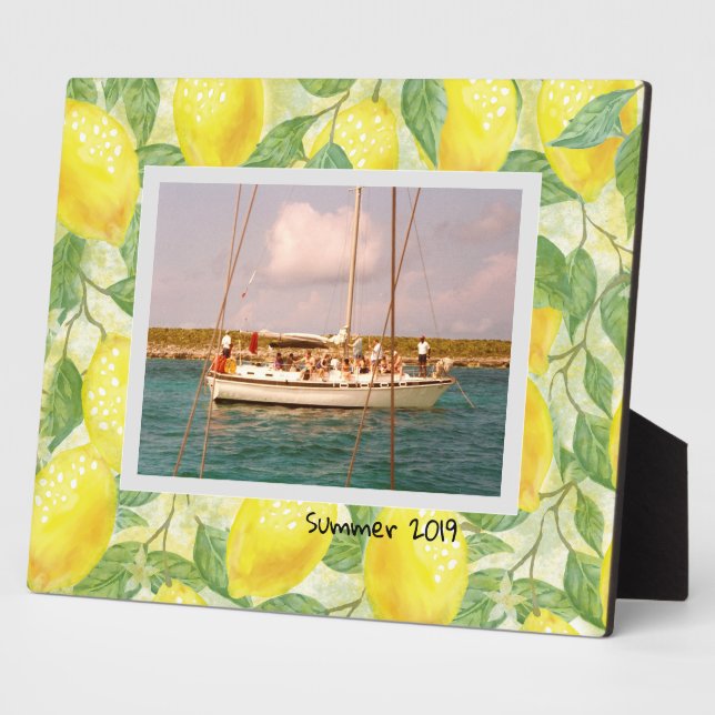 Photo Display Plaque with Lemons Background (Side)