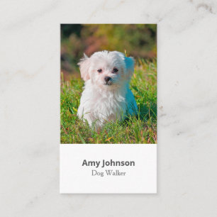 Photo Dog Walker Business Card