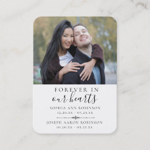 Photo Double Memorial Funeral Prayer Card