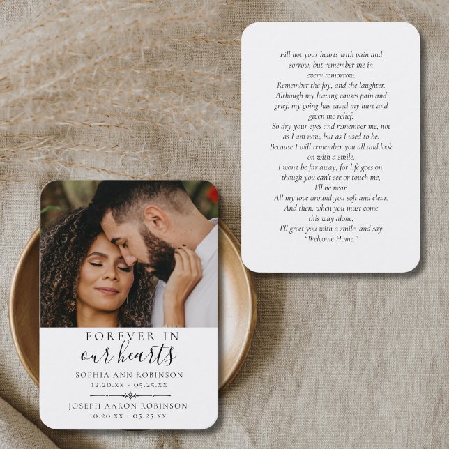 Photo Double Memorial Funeral Prayer Card (Creator Uploaded)