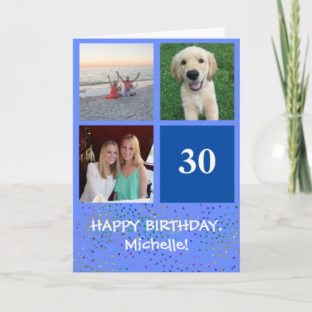 Photo Editable Family And Friends Birthday Card  (Front)