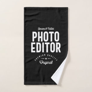 Photo Editor Job Title Gift Hand Towel