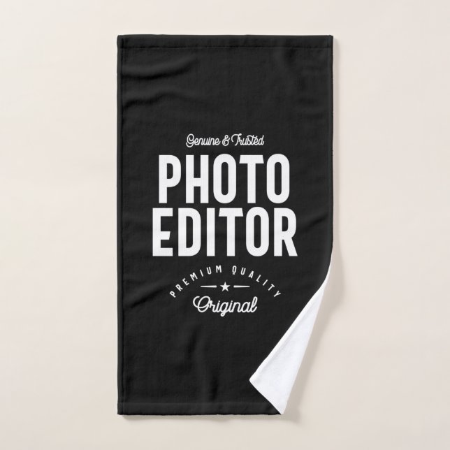 Photo Editor Job Title Gift Hand Towel (Hand Towel)