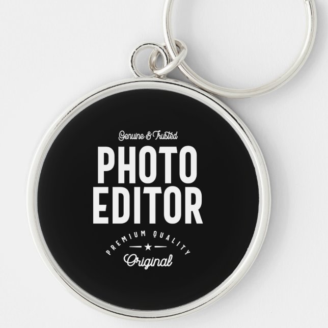 Photo Editor Job Title Gift Key Ring (Front)