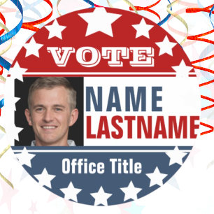 Photo Election Campaign Classic Round Sticker