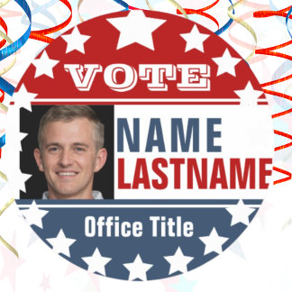 Photo Election Campaign Classic Round Sticker