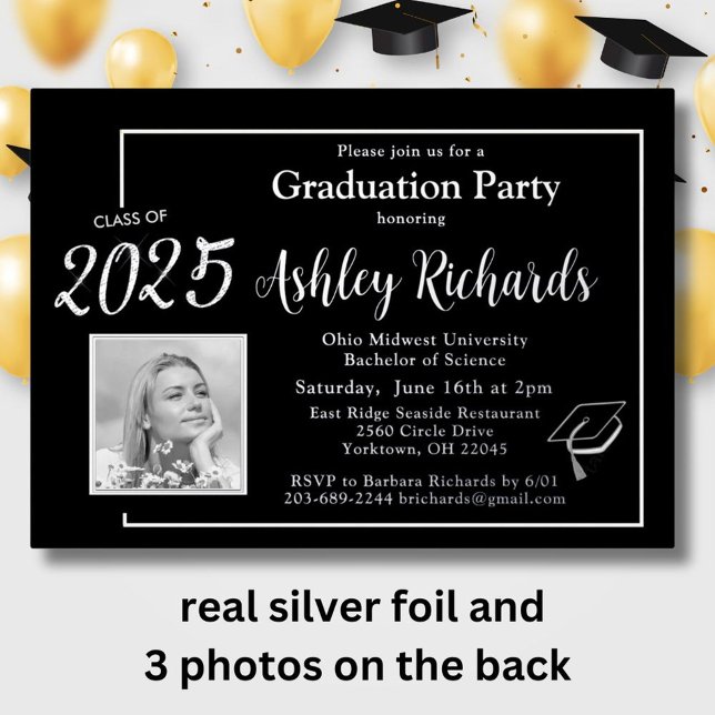 Photo Elegant Black White Graduation Party Real (Creator Uploaded)