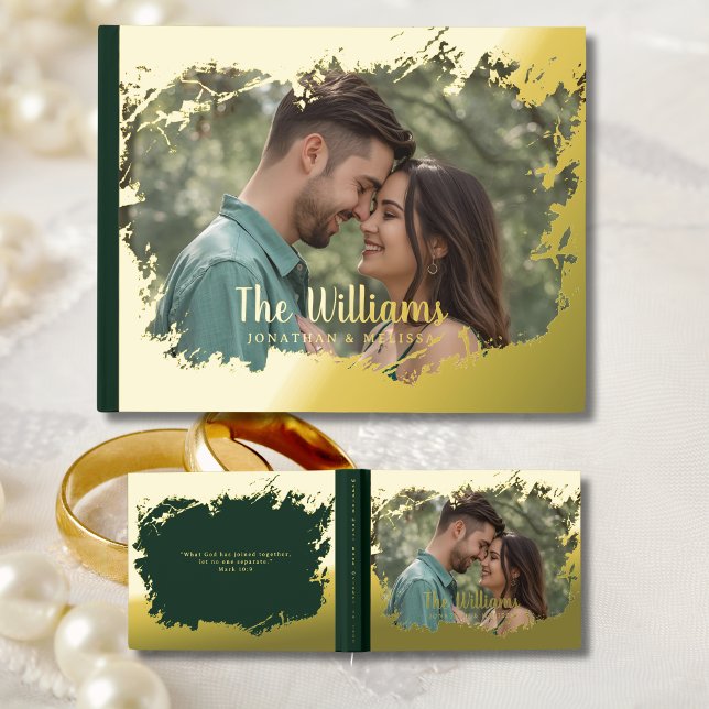 Photo Elegant Foil Frame Guestbook Guest Book  (Creator Uploaded)