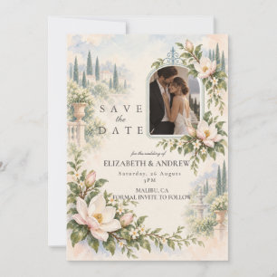 Photo Elegant Magnolia Garden Wedding Save The Date