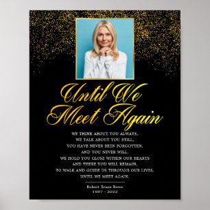 Photo Elegant Memorial Funeral Poem Sign