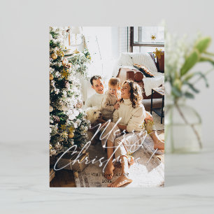 Photo Elegant Modern Merry Christmas 