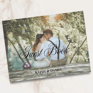 Photo Elegant Simple Modern Minimalist Wedding Guest Book