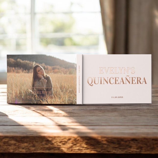 Photo Elegant Simple Quinceanera Guest Book (Creator Uploaded)
