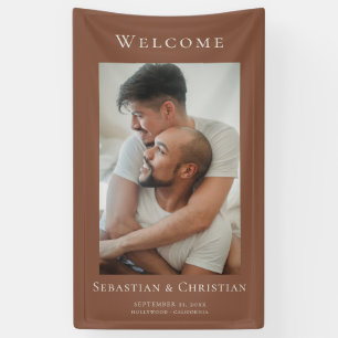 Photo Elegant Simple Welcome Wedding Banner