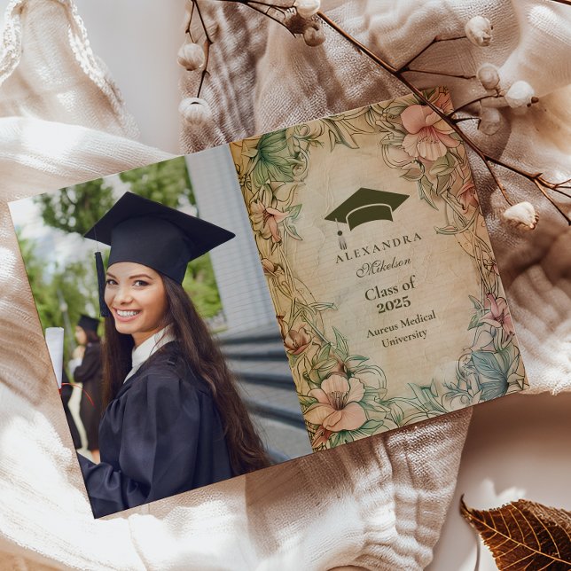 Photo Elegant Spring Wildflowers Graduation Party Announcement (Creator Uploaded)