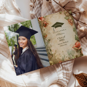Photo Elegant Wildflower Bloom Graduation Party Announcement