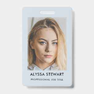 Photo Employee Business ID Soft Navy Staff Badge