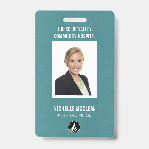 Photo Employee Custom Health Professional ID Badge