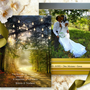 Photo Enchanted Forest Wedding Thank You Card