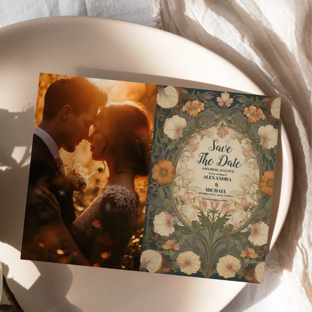 Photo Enchanted Garden Art Nouveau Wedding  Save The Date (Creator Uploaded)