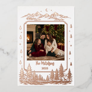 Photo Enchanted Gold Christmas Tree Woodland