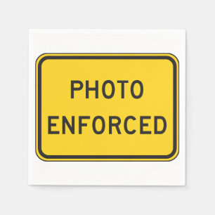 Photo Enforced Sign Paper Napkins