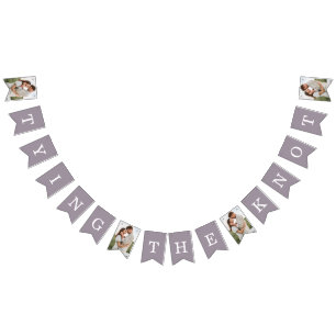 Photo Engagement Party Purple Bunting Flags