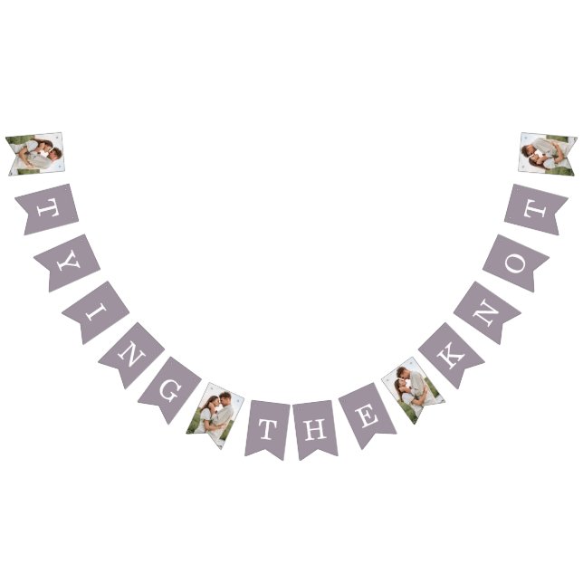 Photo Engagement Party Purple Bunting Flags (All)