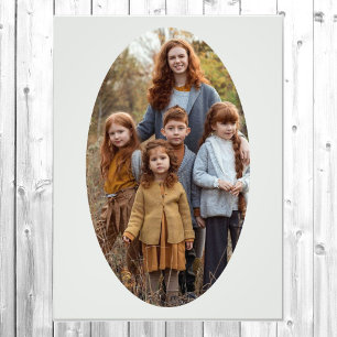 Photo Enlargement Oval Template Ready to Frame