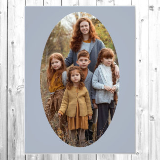 Photo Enlargement Oval Template Ready to Frame