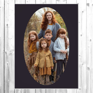 Photo Enlargement Oval Template Ready to Frame
