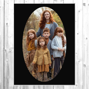 Photo Enlargement Oval Template Ready to Frame