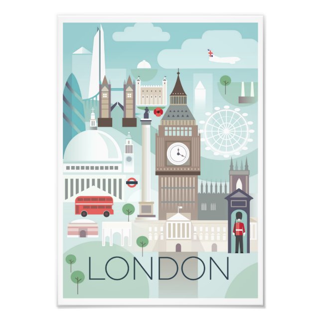 Photo Enlargement - Retro London England (Front)