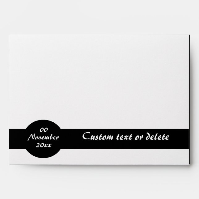 Photo envelopes - Black & white elegant rsvp (Front)