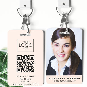 Photo Event ID Custom Lanyard Name Tag QR Code ID Badge
