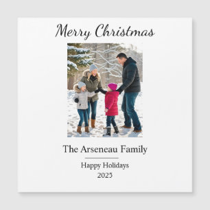 PHOTO Family Christmas Holiday Minimal Personalize