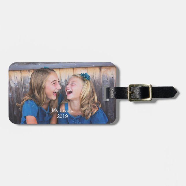 Photo Family Luggage Tag (Front Horizontal)