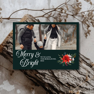Photo Family Merry & Bright Christmas  Holiday Card