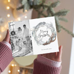 Photo Family | Merry Christmas Winter Wreath  Postcard<br><div class="desc">Photo Family | Merry Christmas Winter Wreath</div>