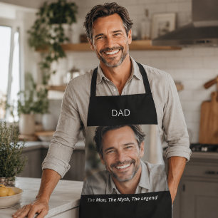 Photo father dad man myth legend black white apron