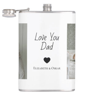 Photo Father’s Day Gift with Kids’ Names –  Hip Flask