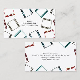 Photo film tape pattern colourful cover business card