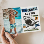 Photo Fin-Tastic Shark Birthday Invitation<br><div class="desc">Shark Birthday Invite - Ready to be personalized by you!</div>