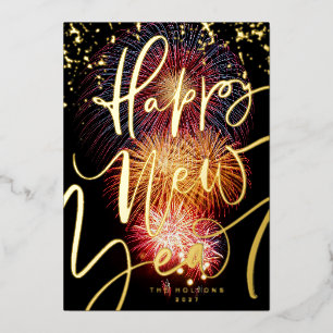 PHOTO FIREWORKS GOLD HAPPY NEW YEAR 2023