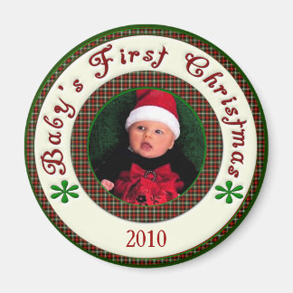 Photo First Christmas Custom Dated Magnet